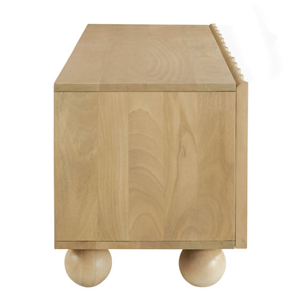 Sorren Scalloped 54" Wood TV Stand in Natural