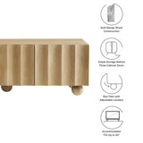 Henna Scalloped 54" Wood TV Stand in Natural