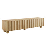 Henna Scalloped 71" Wood TV Stand in Natural