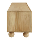Henna Scalloped 71" Wood TV Stand in Natural