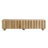 Henna Scalloped 71" Wood TV Stand in Natural
