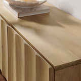 Henna Scalloped 71" Wood TV Stand in Natural