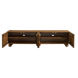 Henna Scalloped 71" Wood TV Stand in Walnut
