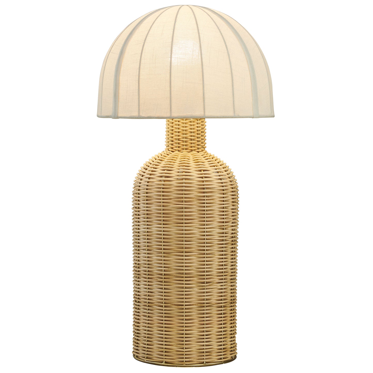 Santo Rattan Table Lamp With Dome Shade by Furniture for America