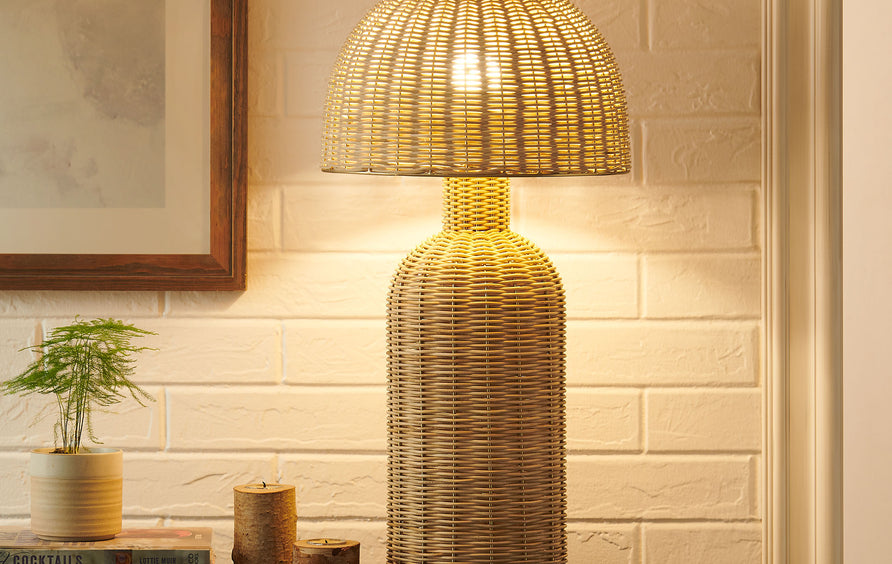 Anwen Rattan Table Lamp in Natural