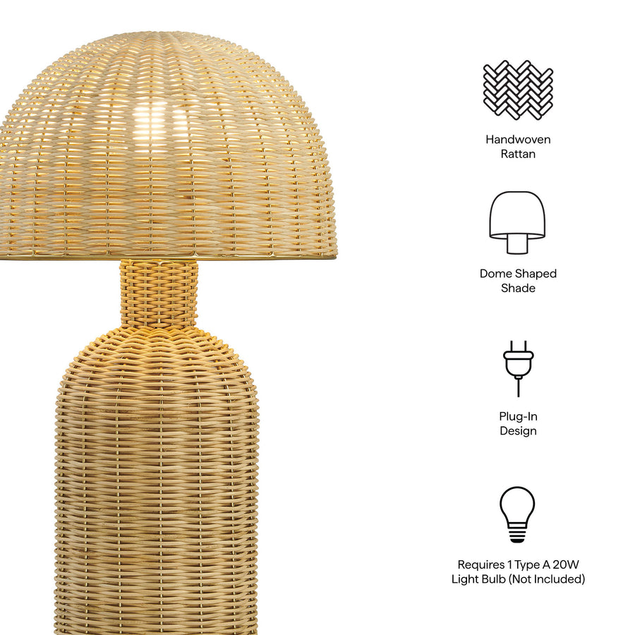 Anwen Rattan Table Lamp in Natural