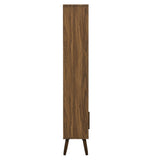 Emery 45" Bookcase with Sliding Doors in Walnut Linen