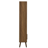Emery 45" Bookcase with Sliding Doors in Walnut