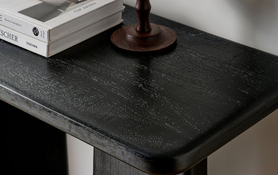 Undredal 45" Wood Console Table in Black