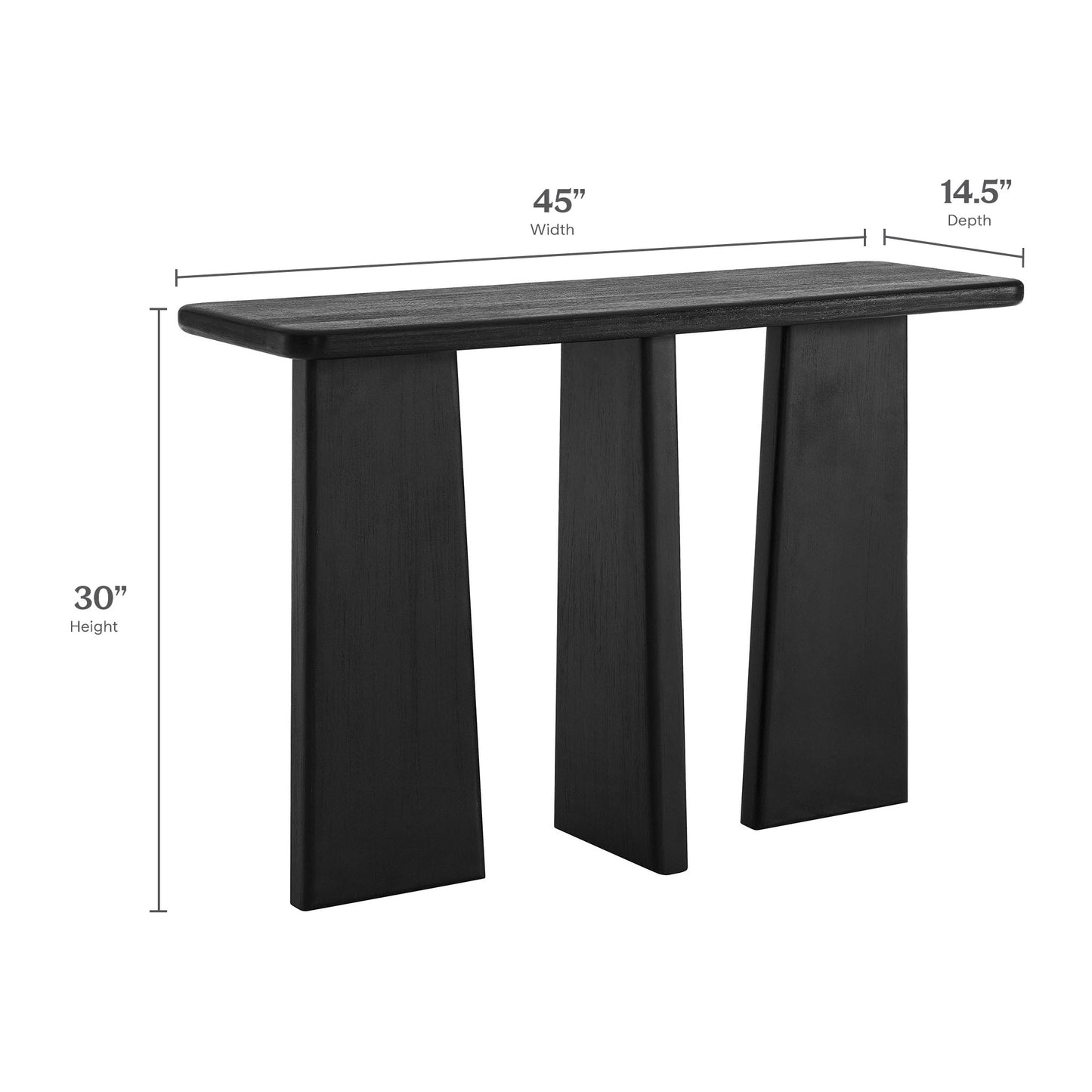 Porter 45" Wood Console Table by Furniture For America
