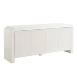 Odette 70" Fluted Sideboard Cabinet in White Matte