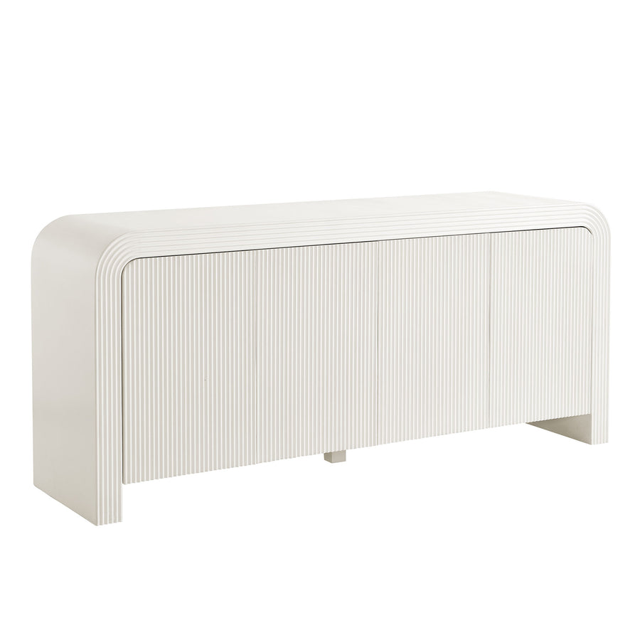 Odette 70" Fluted Sideboard Cabinet in White Matte