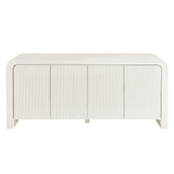 Odette 70" Fluted Sideboard Cabinet in White Matte