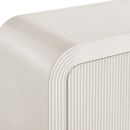 Waterflute 70" Fluted Sideboard Cabinet in White Matte