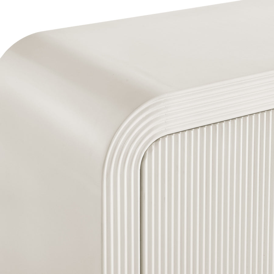 Odette 70" Fluted Sideboard Cabinet in White Matte