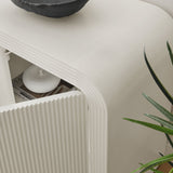 Odette 70" Fluted Sideboard Cabinet in White Matte