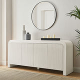 Odette 70" Fluted Sideboard Cabinet in White Matte