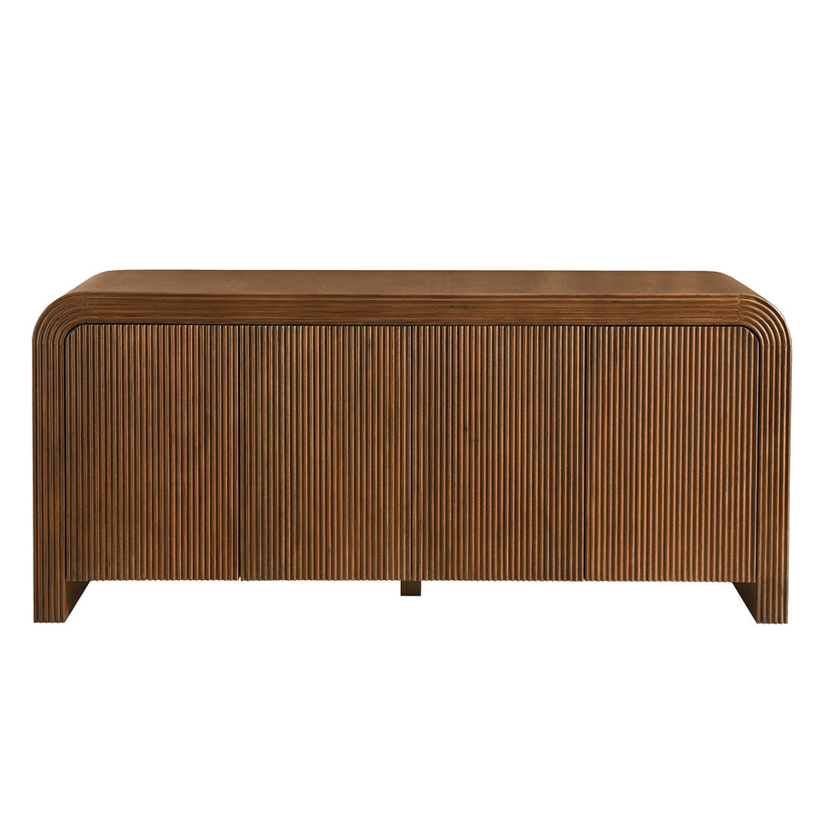 Odette 70" Fluted Sideboard Cabinet in Walnut