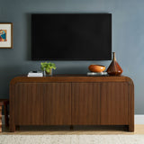 Odette 70" Fluted Sideboard Cabinet in Walnut