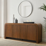 Odette 70" Fluted Sideboard Cabinet in Walnut