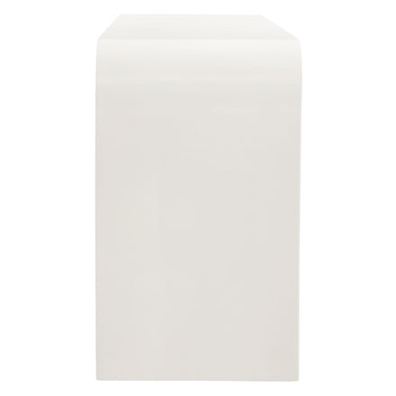 Waterflute 68" Fluted TV Stand in White Matte