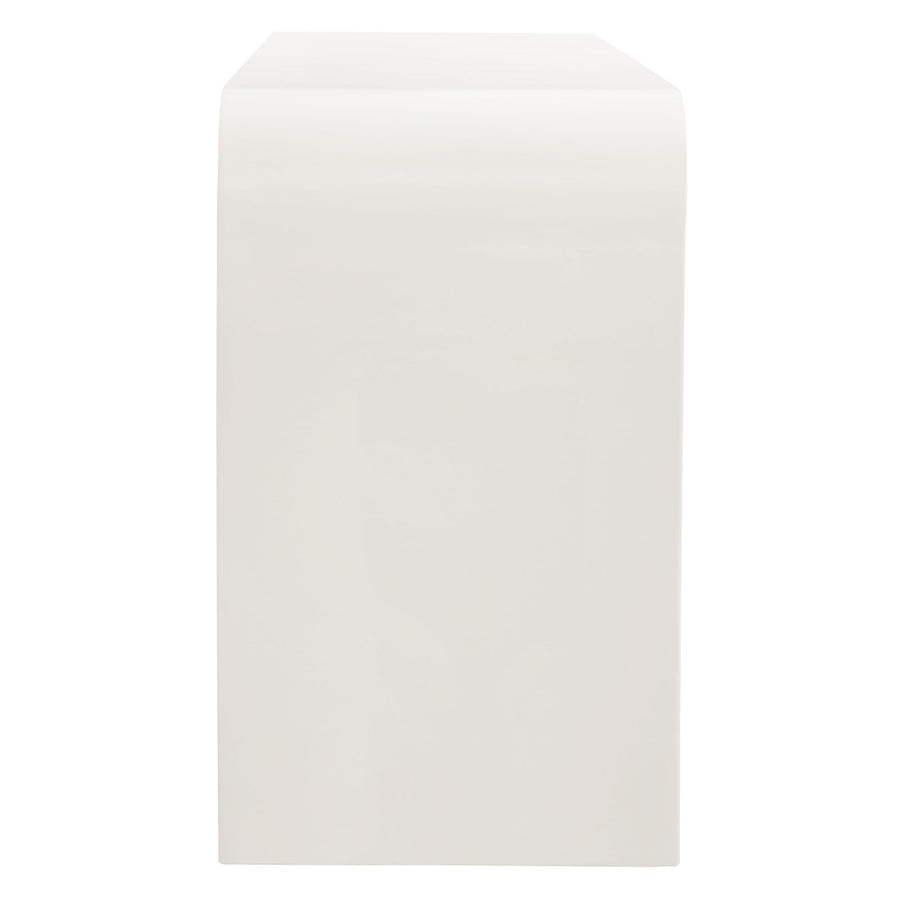 Odette 68" Fluted TV Stand in White Matte