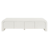 Odette 68" Fluted TV Stand in White Matte