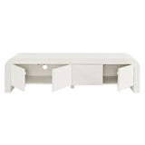 Odette 68" Fluted TV Stand in White Matte