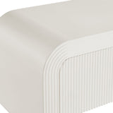 Odette 68" Fluted TV Stand in White Matte