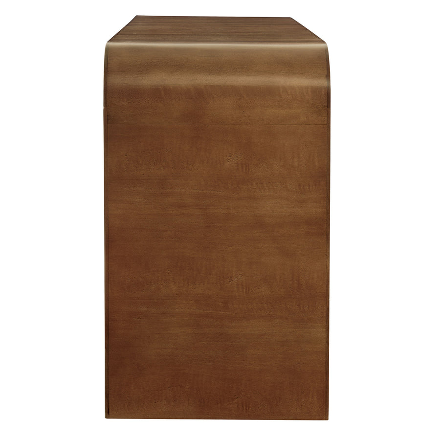 Odette 68" Fluted TV Stand in Walnut