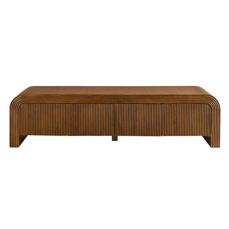 Odette 68" Fluted TV Stand in Walnut