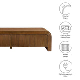 Odette 68" Fluted TV Stand in Walnut