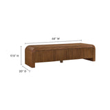 Odette 68" Fluted TV Stand in Walnut