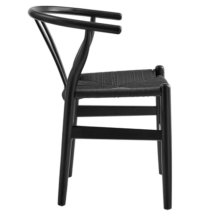 Amish 29" Wood Dining Chair in Black Black