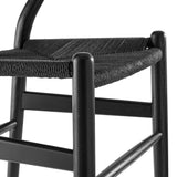 Sisal 29" Wood Dining Chair in Black Black
