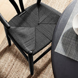 Sisal 29" Wood Dining Chair in Black Black