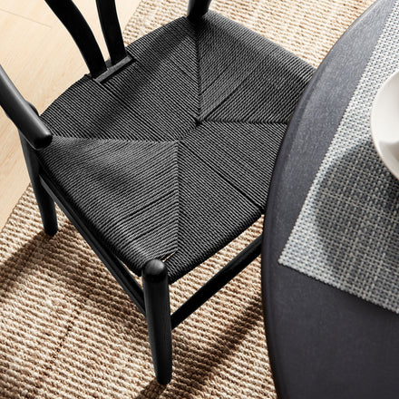 Amish 29" Wood Dining Chair in Black Black