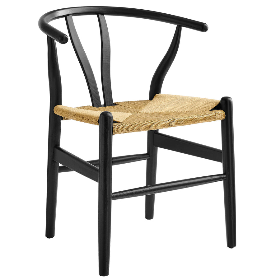 Sisal 29" Wood Dining Chair in Black