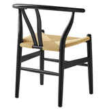 Sisal 29" Wood Dining Chair in Black