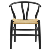 Sisal 29" Wood Dining Chair in Black