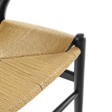 Sisal 29" Wood Dining Chair in Black