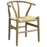 Sisal 29" Wood Dining Chair in Gray