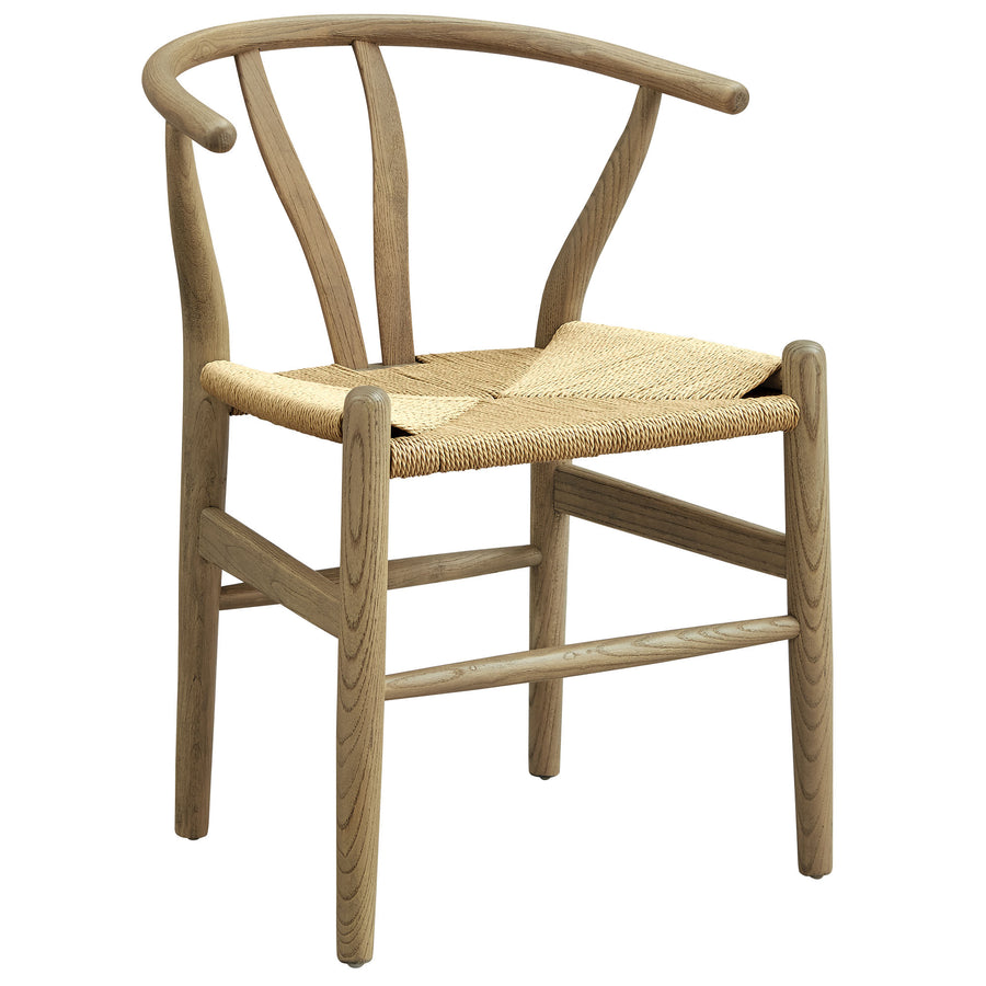 Sisal 29" Wood Dining Chair in Gray