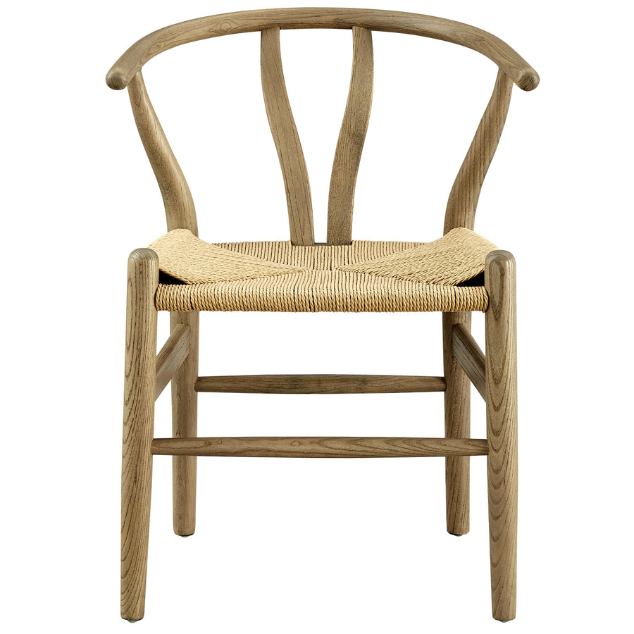 Sisal 29" Wood Dining Chair in Gray