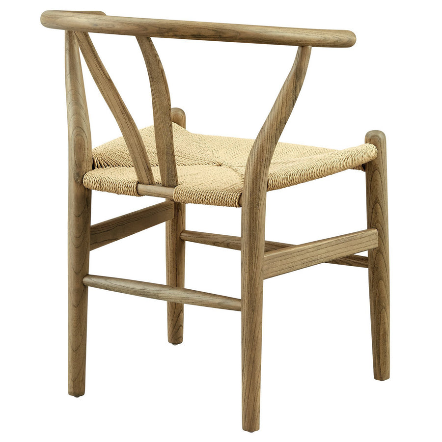 Sisal 29" Wood Dining Chair in Gray