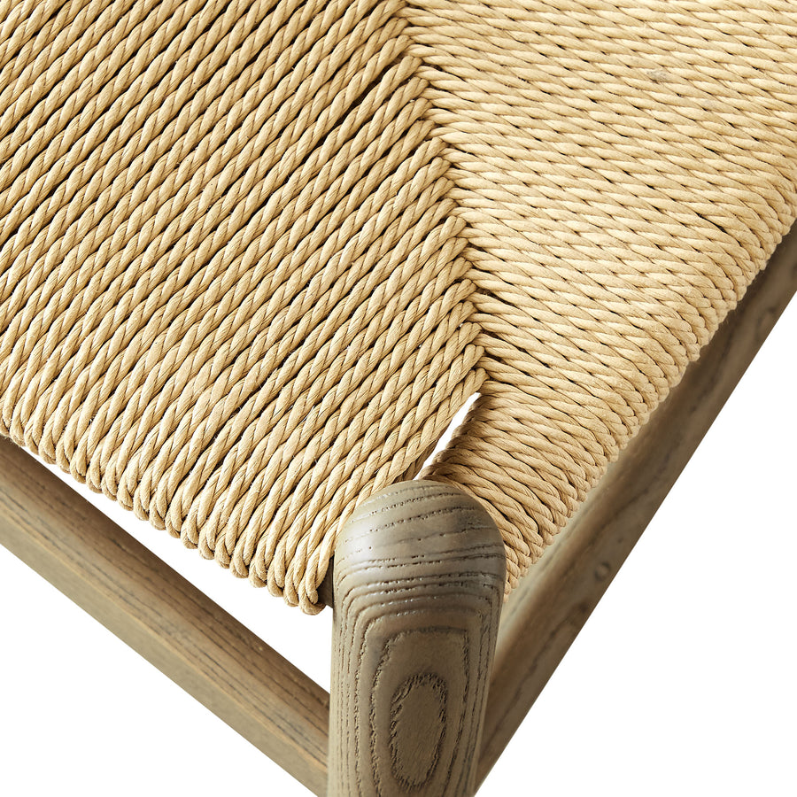 Sisal 29" Wood Dining Chair in Gray