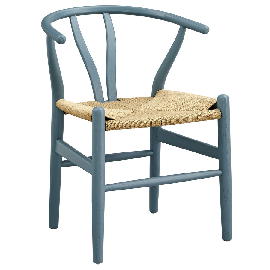 Sisal 29" Wood Dining Chair in Harbor Blue