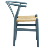 Sisal 29" Wood Dining Chair in Harbor Blue