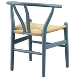 Sisal 29" Wood Dining Chair in Harbor Blue