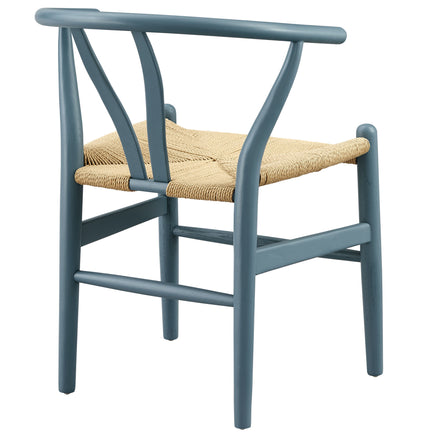 Amish 29" Wood Dining Chair in Harbor Blue